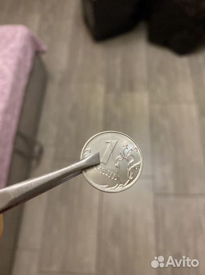 Монета 1 рубль брак