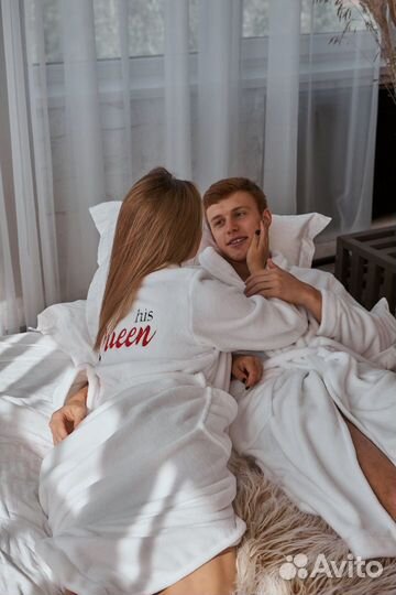 Махровый халат с именной вышивкой на заказ