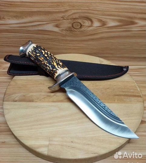 Нож мощный с ножнами. Сталь 65Х13. Качество
