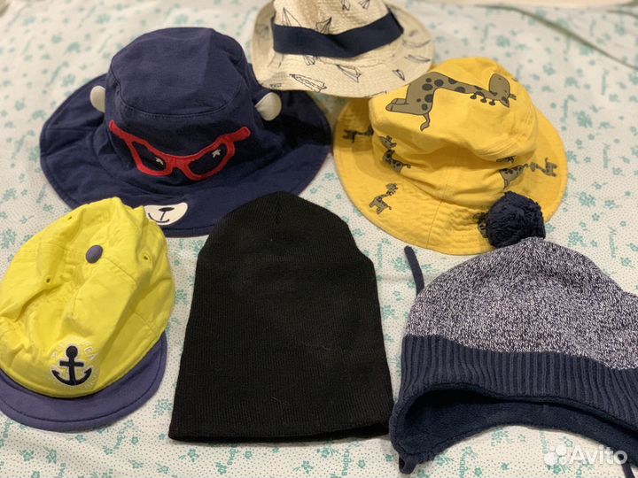 Панамы и шапки для мальчика на 2-3 года