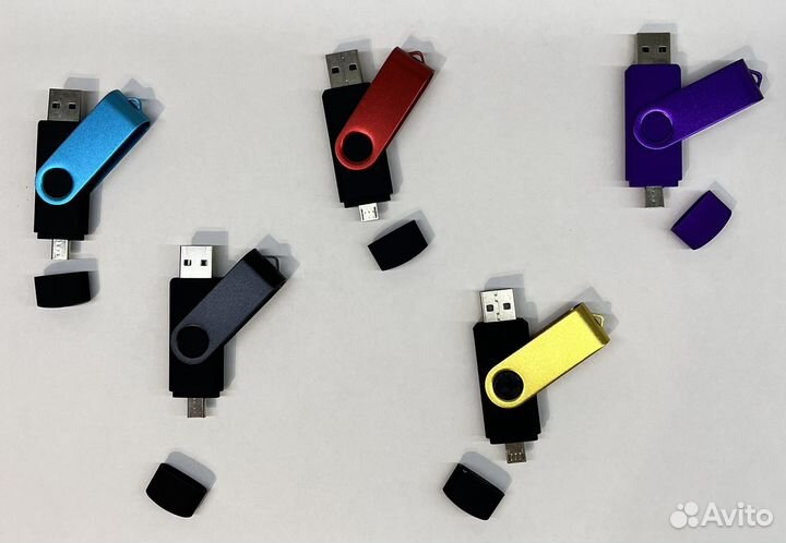 Флешка двухсторонняя USB 64 Gb