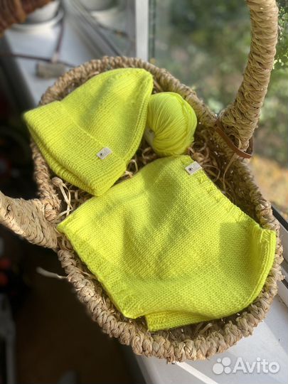 Комплект шапка и снуд вязаные Ручная работа