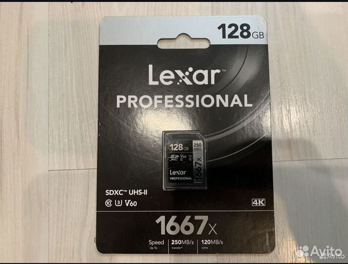 Карта памяти sdhc Lexar 128 gb