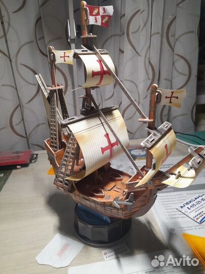 Корабль картонный