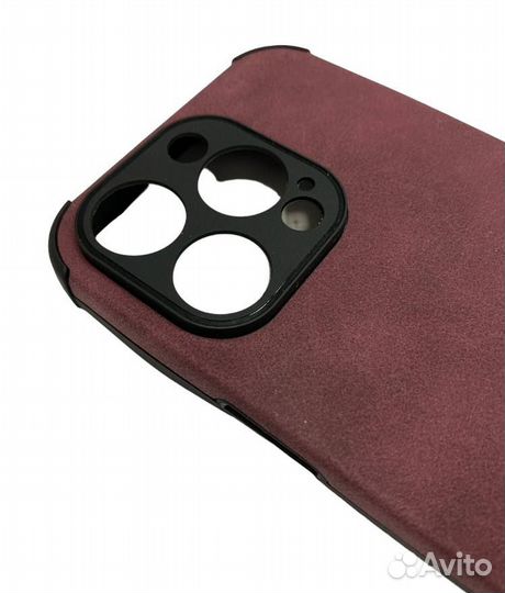 Чехол iPhone 14 pro замшевый защита камеры