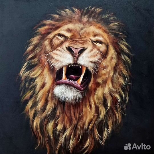 Картина маслом Лев