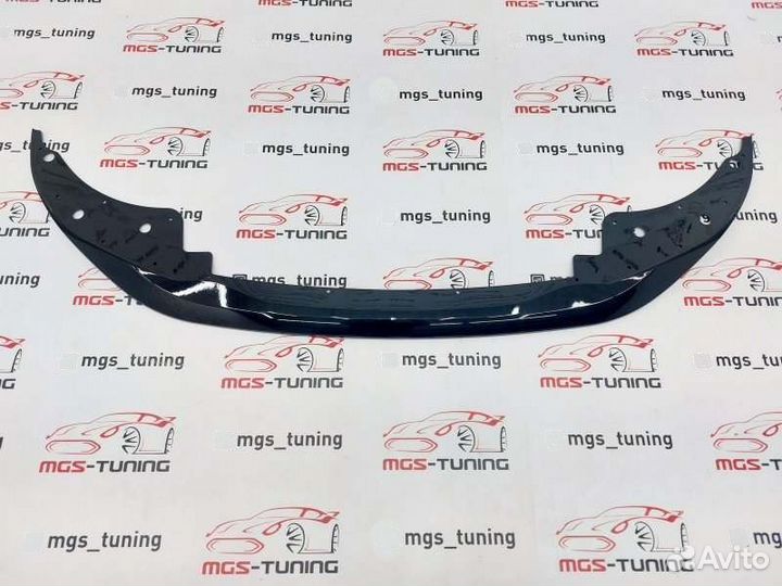 Губа переднего бампера черная бмв 4 серия G22 G26
