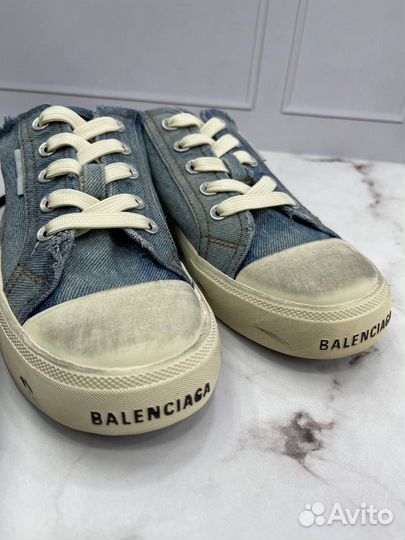 Мюли Balenciaga Paris Distressed Denim