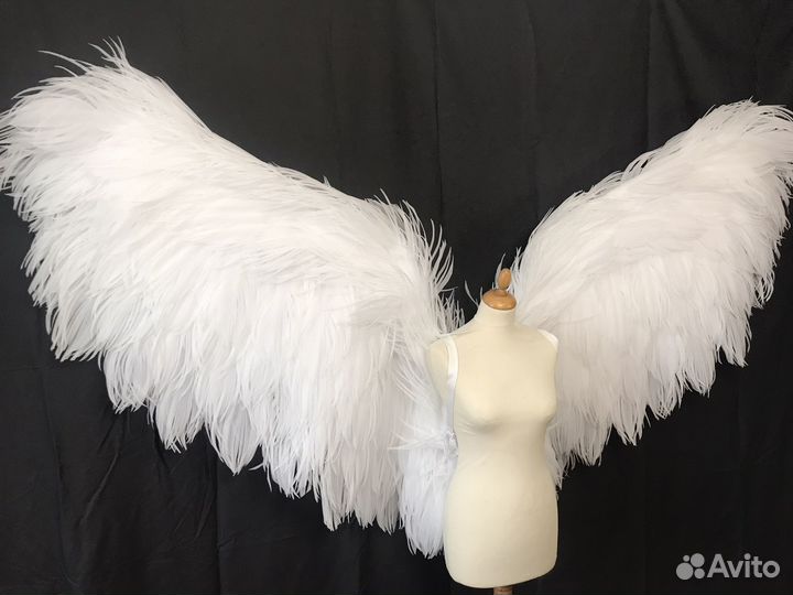 Крылья ангела имитация пера страуса