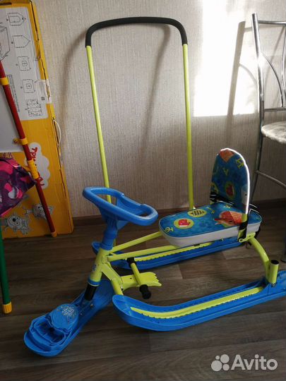 Снегокат Nika Twiny 2,с родительской ручкой