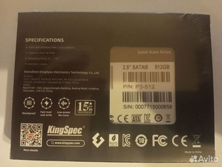 SSD M2 nvme KingSpec 256/512GB