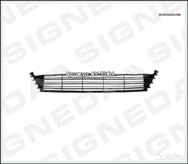 Решетка В передний бампер центральная toyota corol