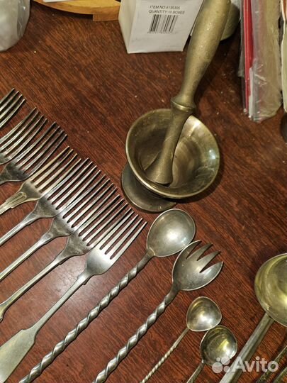 Набор столовых приборов серебро