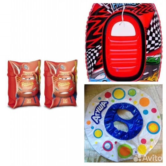 Нарукавники Тачки 3, лодочка Bestway и 2 круга