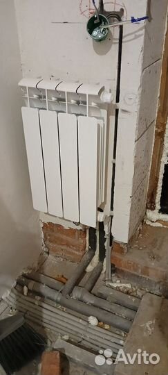 Монтаж системы отопления, водопровод канализация