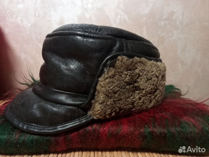 Шарф мохер и кепи дубленка