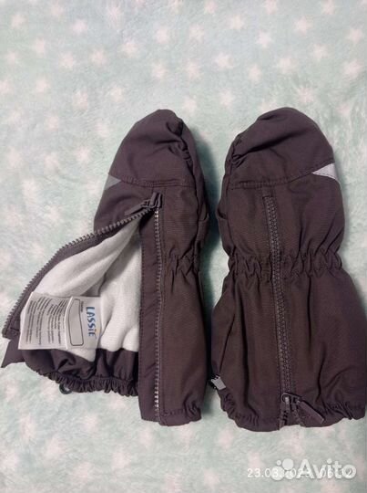 Деми шапка+ варежки на 2 года