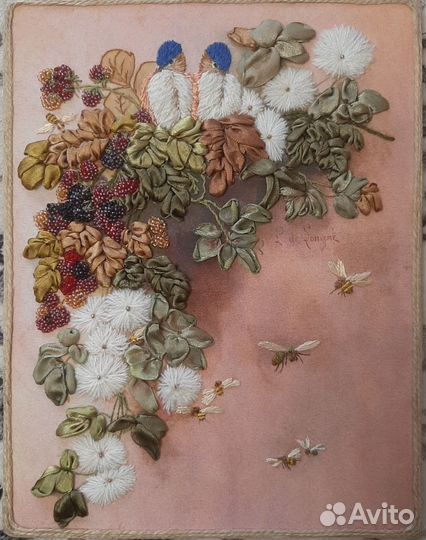 Вышивка лентами и бисером