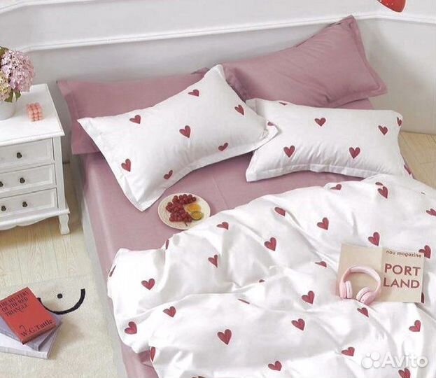 Постельное Boris 2 спальное на резинке сатин