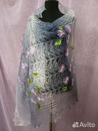 Палантин пуховый, шарф