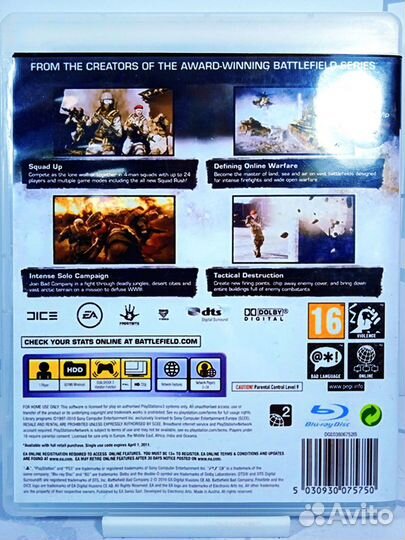 Диск для PS3 Battlefield Bad Company 2 б/у