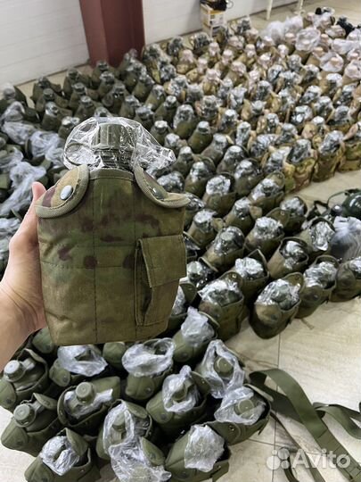 Фляга армейская с чехлом и котелком
