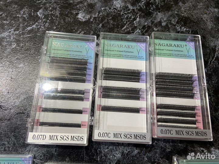 Ресницы для наращивания нагараку пучки