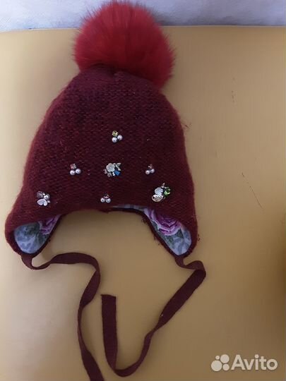 Шапка зимняя для девочки 52 54