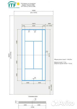 Теннис разметка