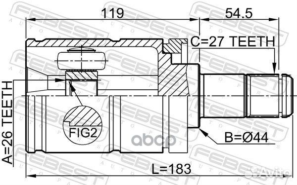 ШРУС внутренний перед лев 1911E53LH Febest