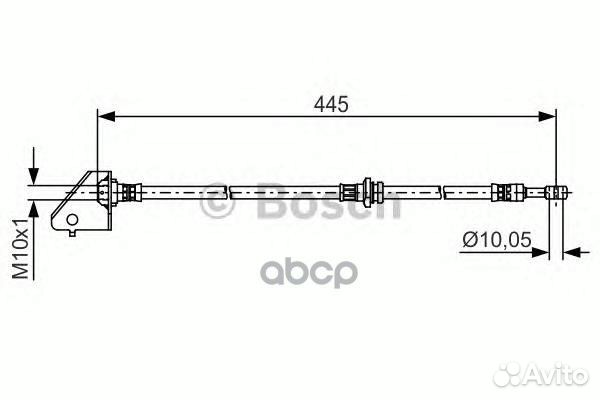 Тормозной шланг перед лев 1987481497 Bosch