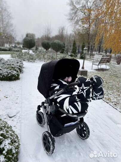 Зимний конверт в коляску mansita + варежки