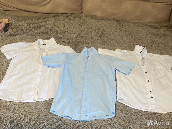 Рубашка на мальчика с коротким рукавом 152