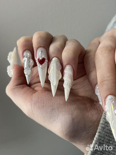 Наращивание ногтей,крейзи дизайн