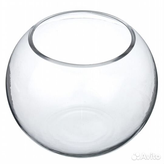 Стеклянная ваза шар аквариум 20см