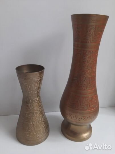 Вазы металлические винтажные Индия