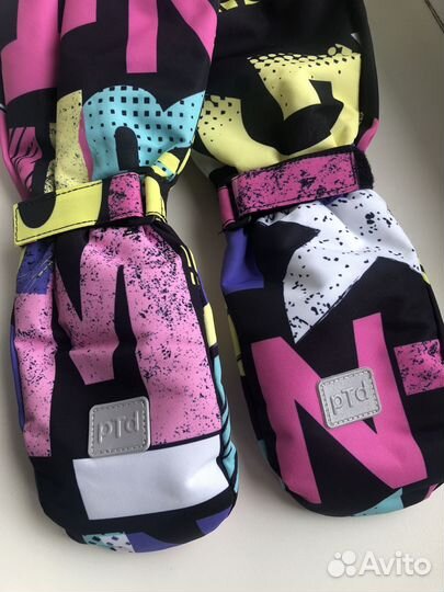 Новые зимние варежки краги для девочки 6-8 лет