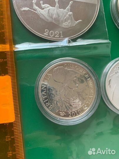 Серебряные монеты 1 унция проба 9999 31.1 гр