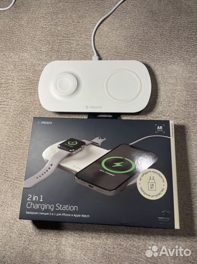 Беспроводная зарядка для телефона и часов