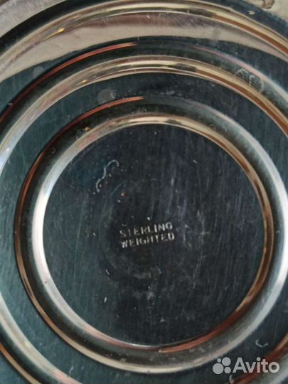 Вазочка на ножке, орешница из серебра