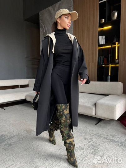 Тренч женский длинный