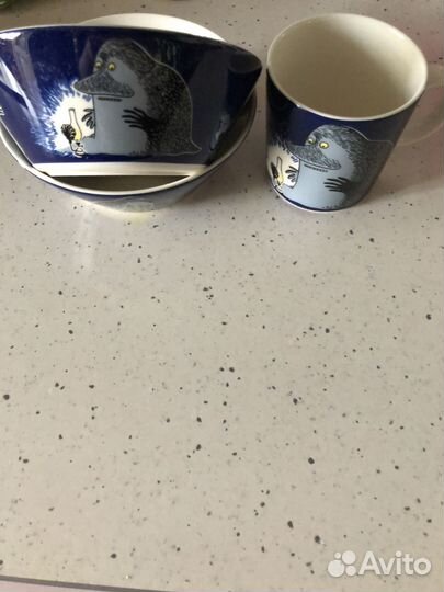 Moomin, кружка и пиала, «Arabia», 2 предмета