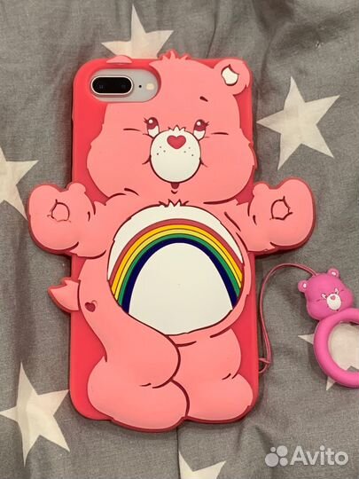 Силиконовый чехол на IPhone8 Care Bears