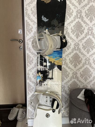 Комплект Сноуборд rossignol 155см, ботинки р 42, к