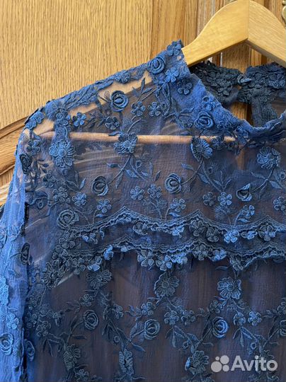 Платье гипюровое гипюр ручная работа Италия 46