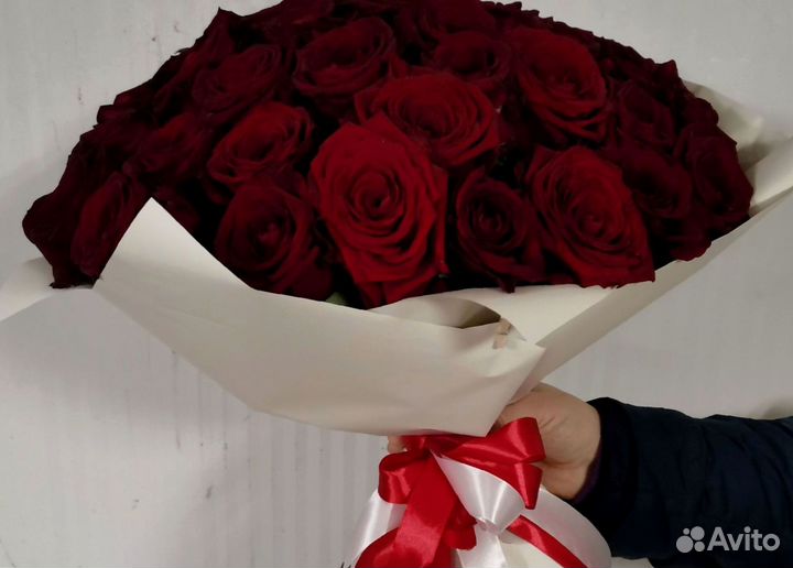101 роза с доставкой, букет роз с доставкой