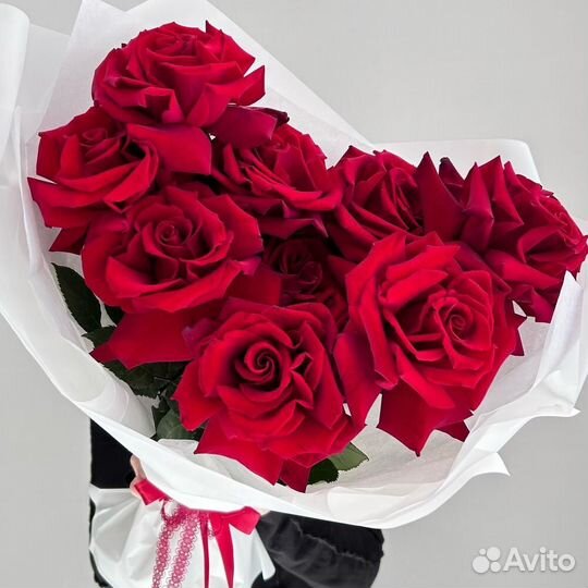 Букет красная французская роза