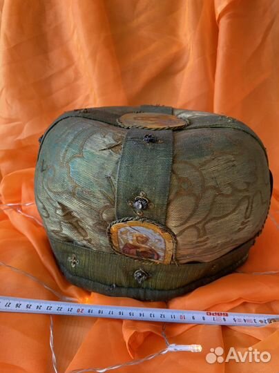 Старинная церковная митра шитьё середина 19 века