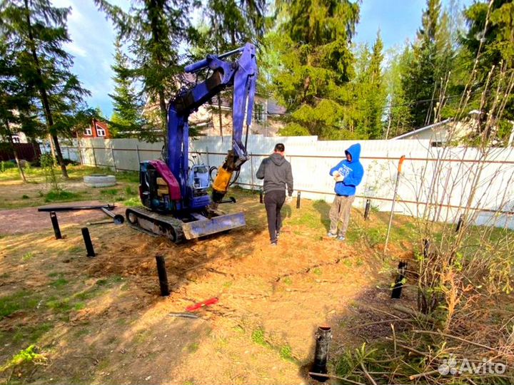 Фундамент свайный-винтовой под ключ