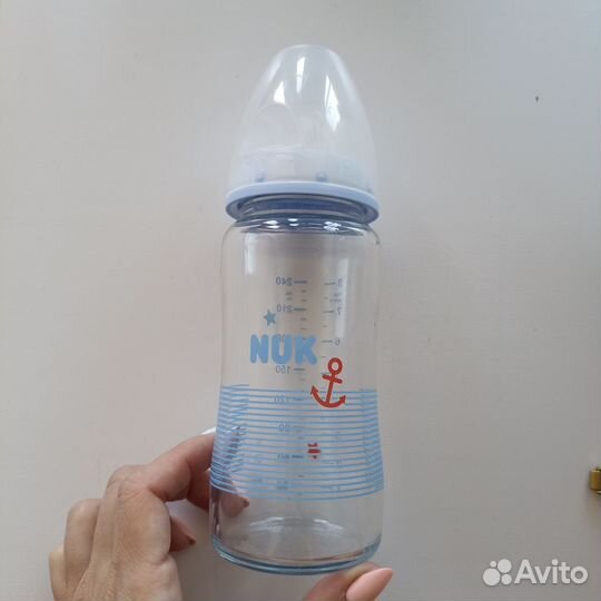 Бутылочка nuk новая стекло